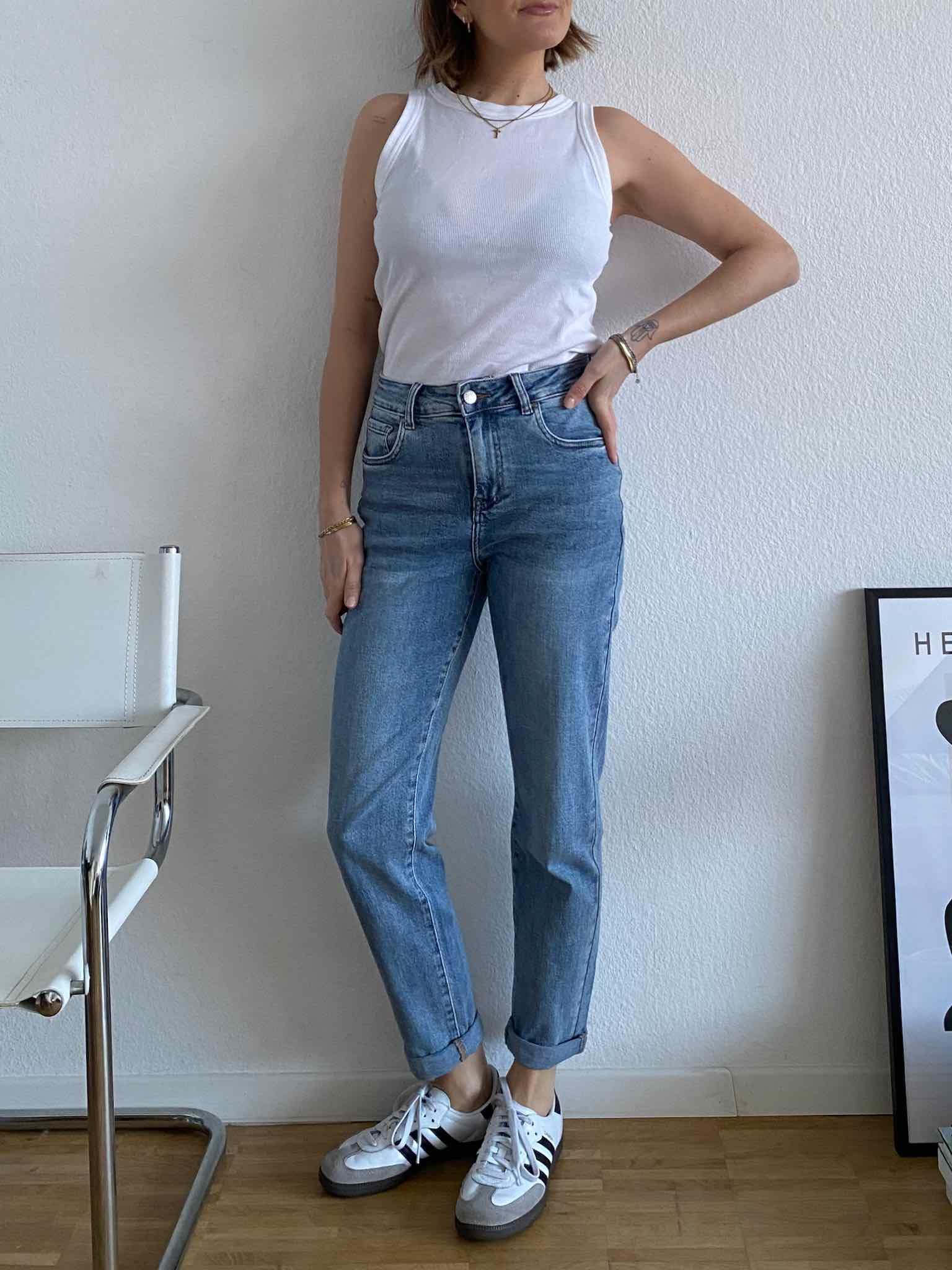 Mom Jeans für Damen in Light Blue von Maingold Basics