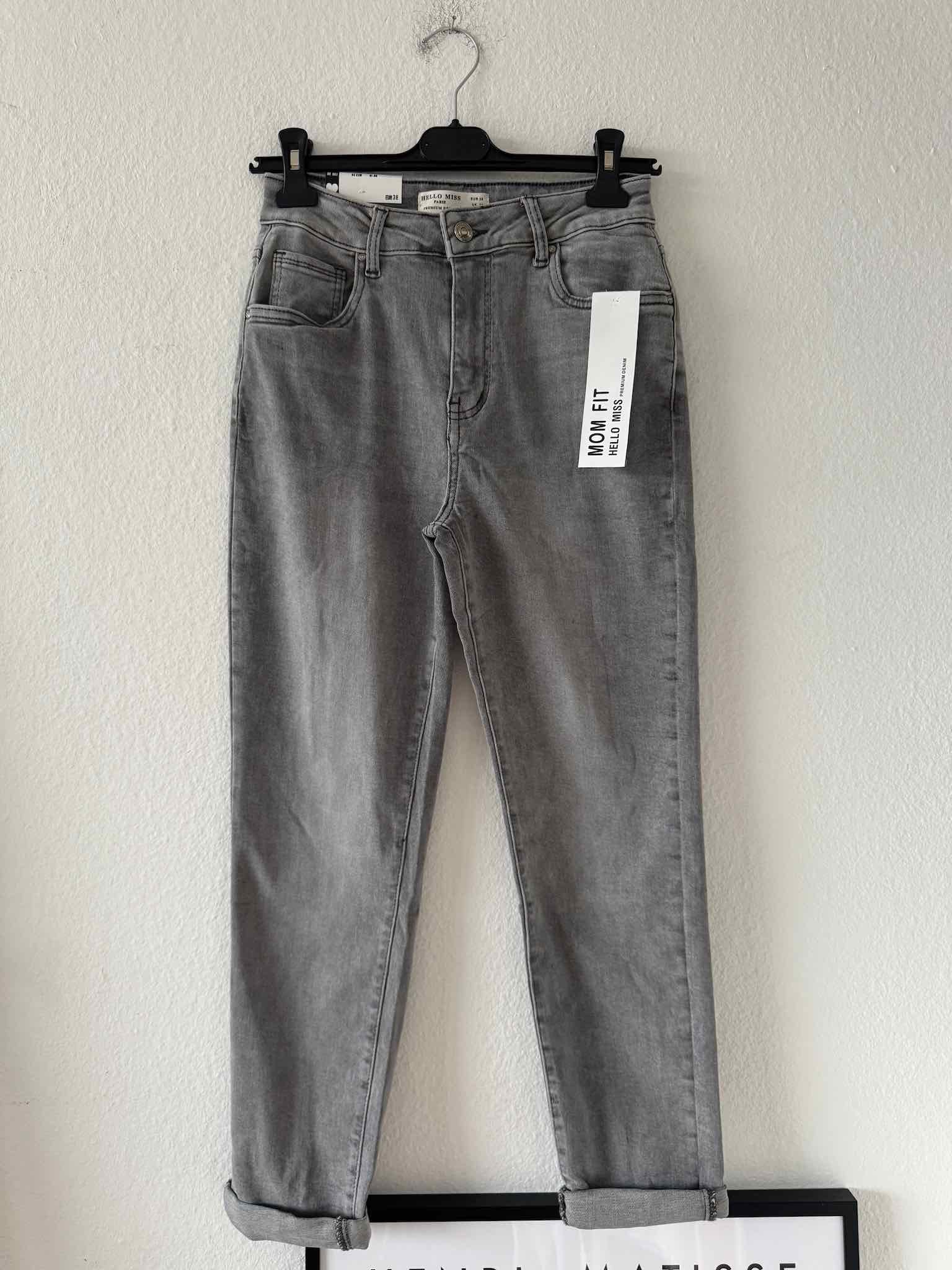 Mom Jeans für Damen in Light Grey von Maingold Basics