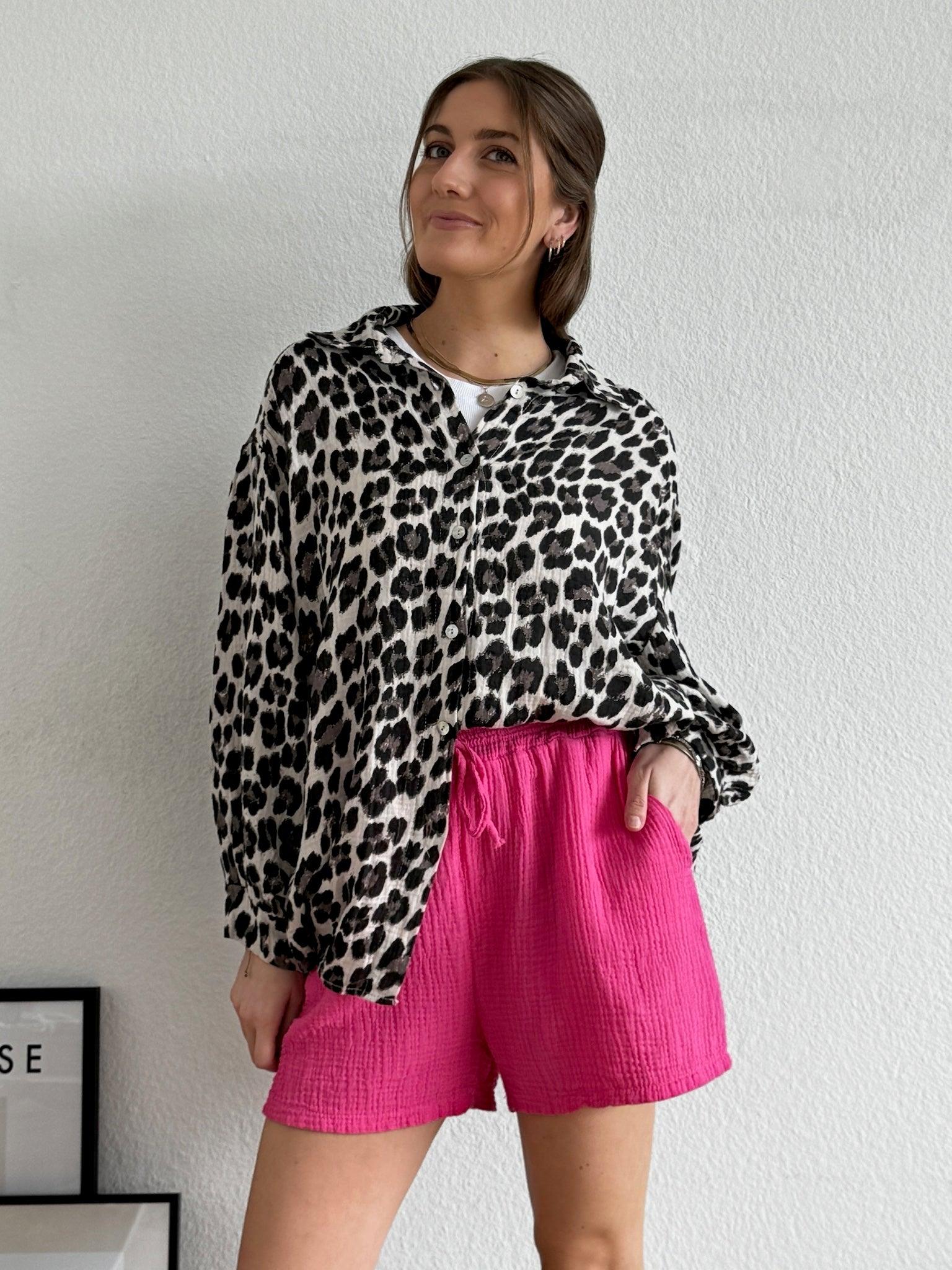 Musselin Shorts für Damen in Pink von Maingold Basics