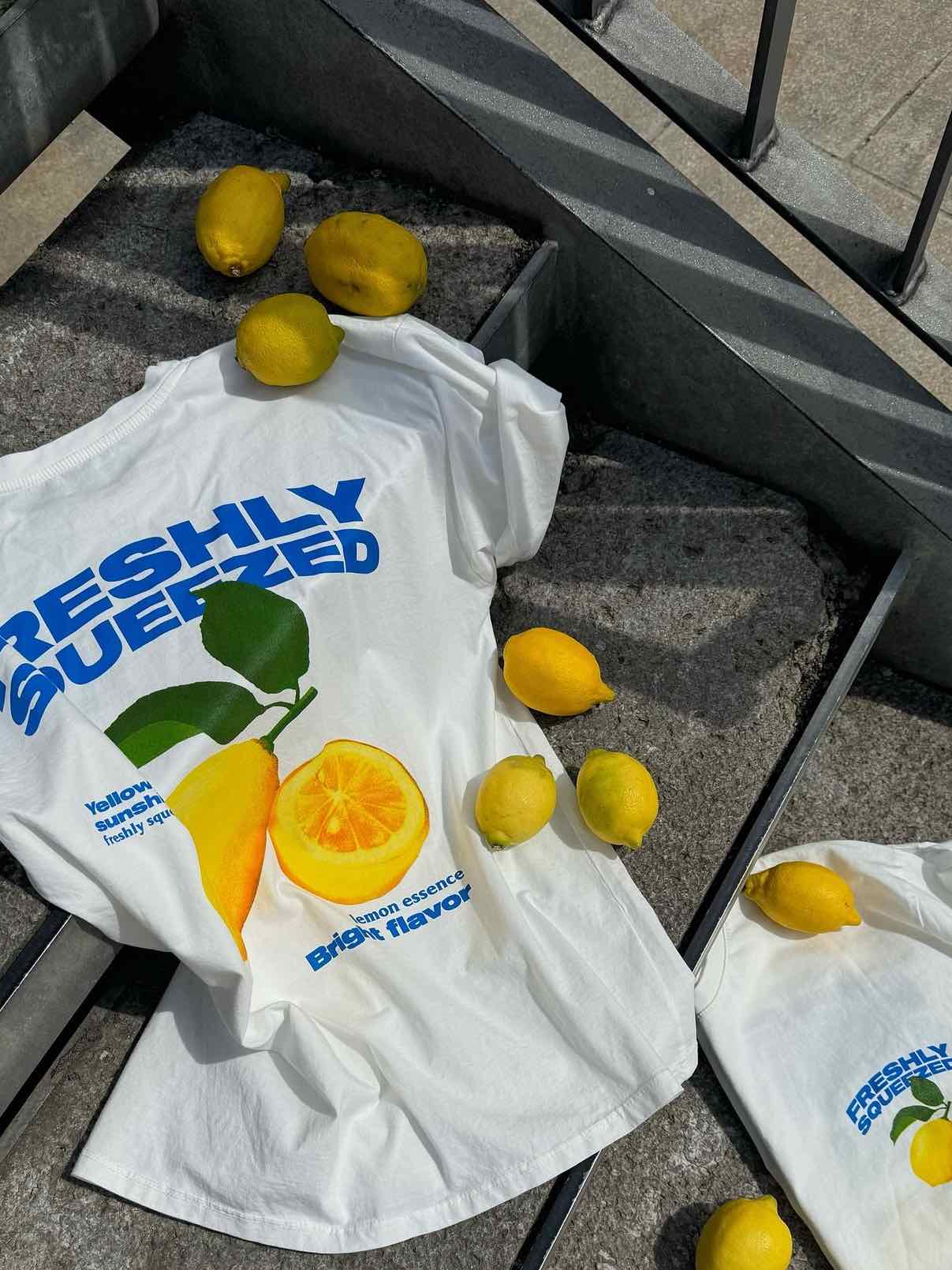 Oversize T-Shirt "Lemon" für Damen von Maingold Basics