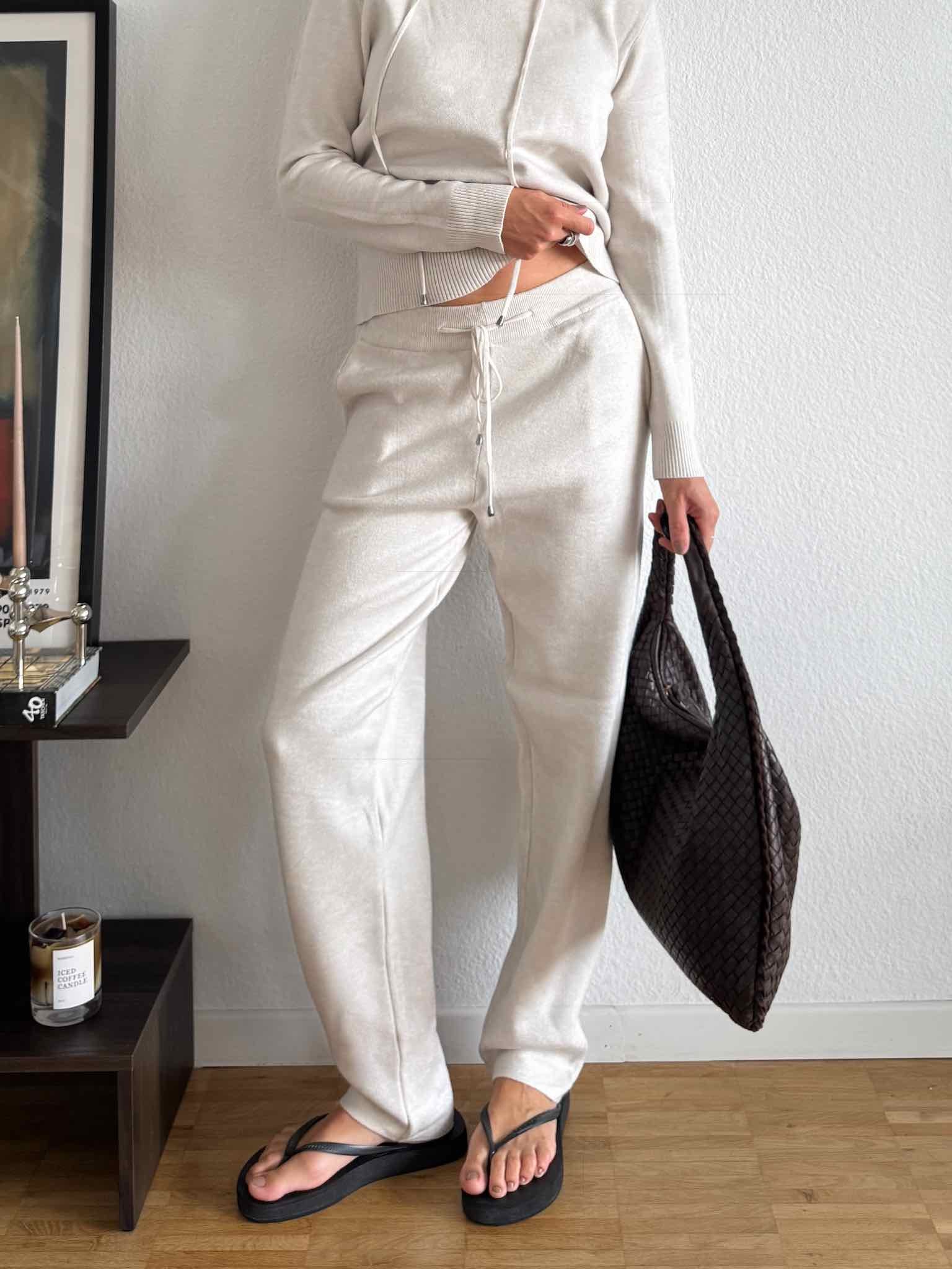 Strickhose aus Viskose-Mix für Damen in Beige von Maingold Basics