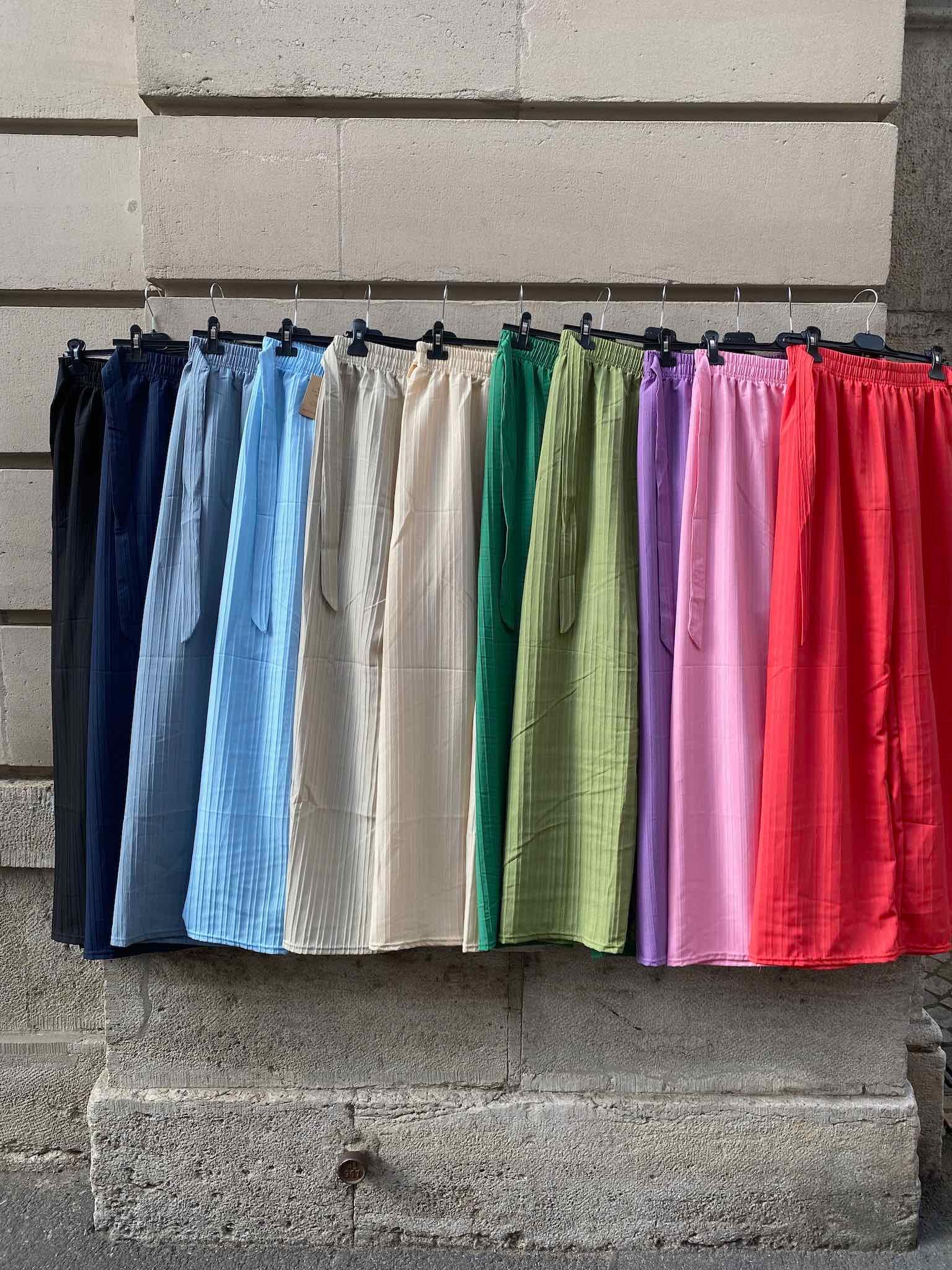 Summer Pants mit Bindegürtel für Damen in Pear Green von Maingold Basics