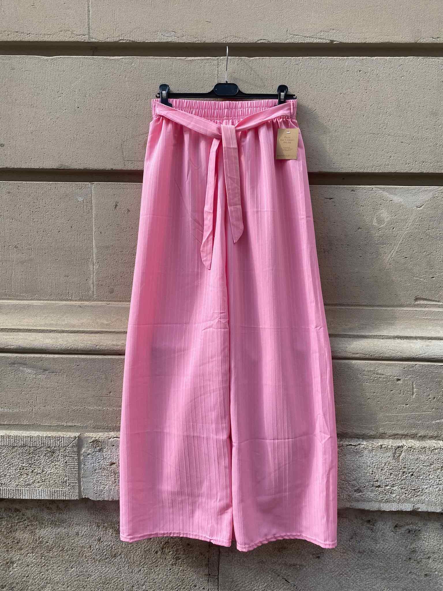 Summer Pants mit Bindegürtel für Damen in Pink von Maingold Basics