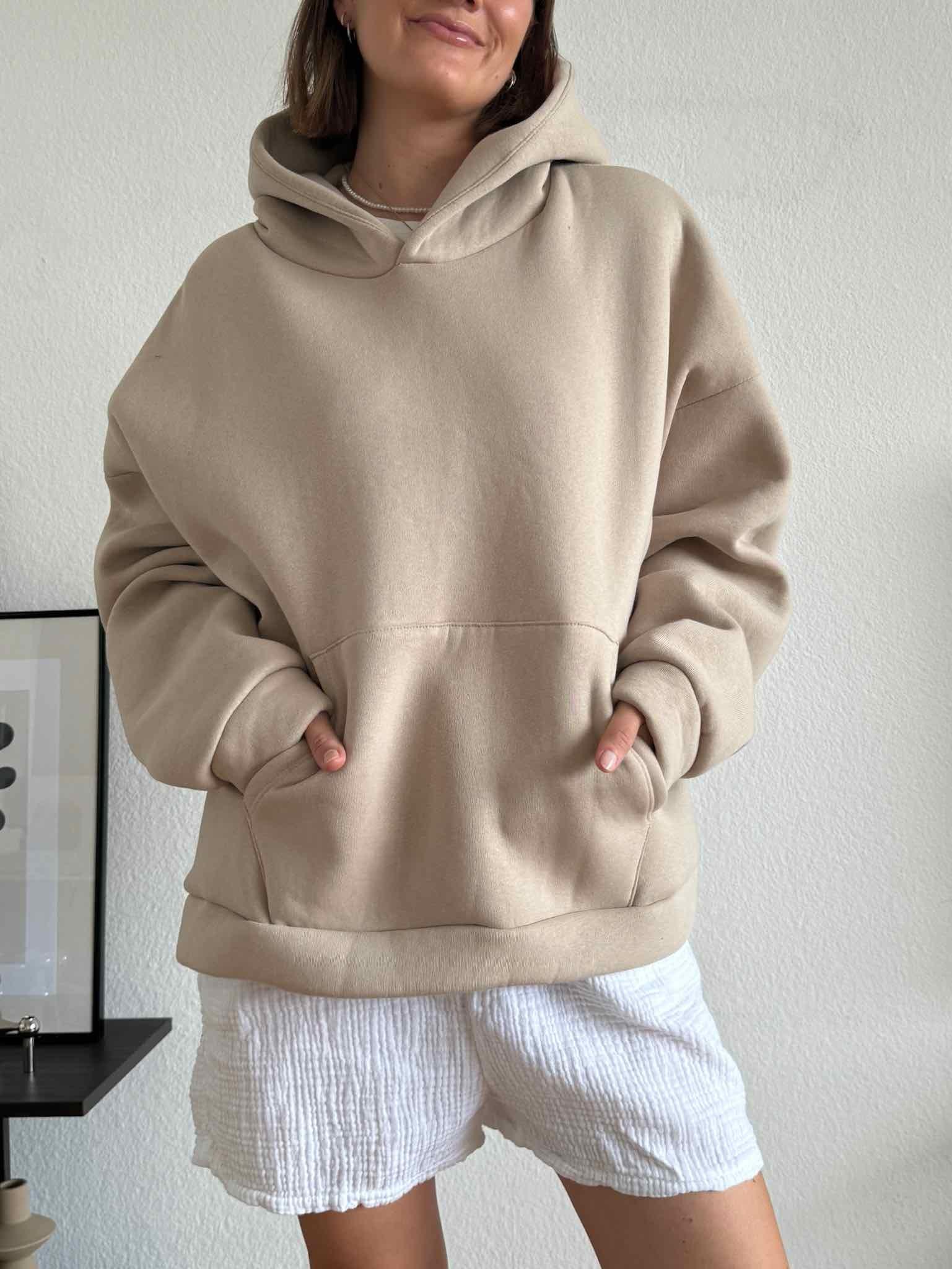 Super Oversized Hoodie für Damen in Beige von Maingold Basics