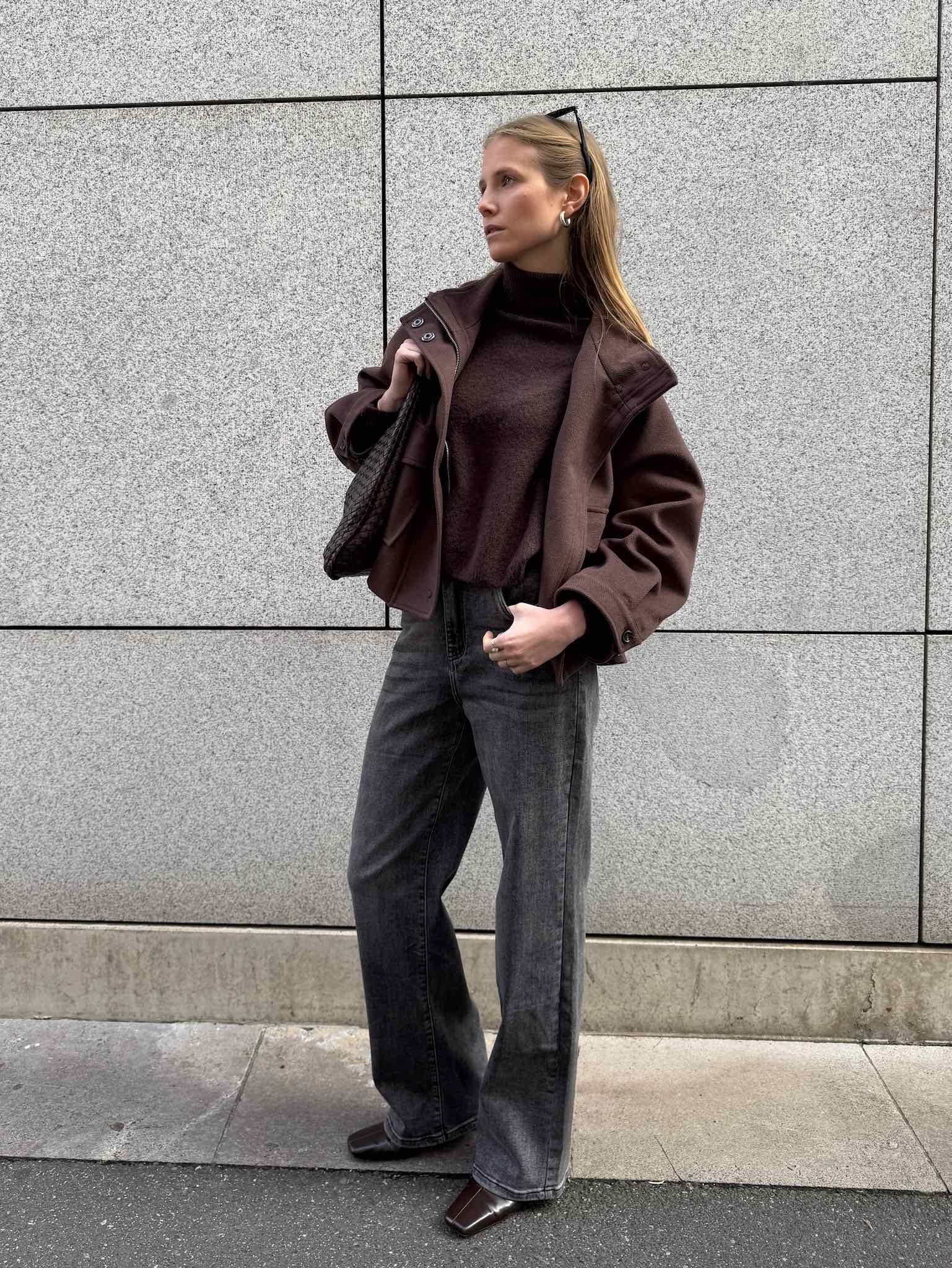 Wide Leg Jeans - Grey