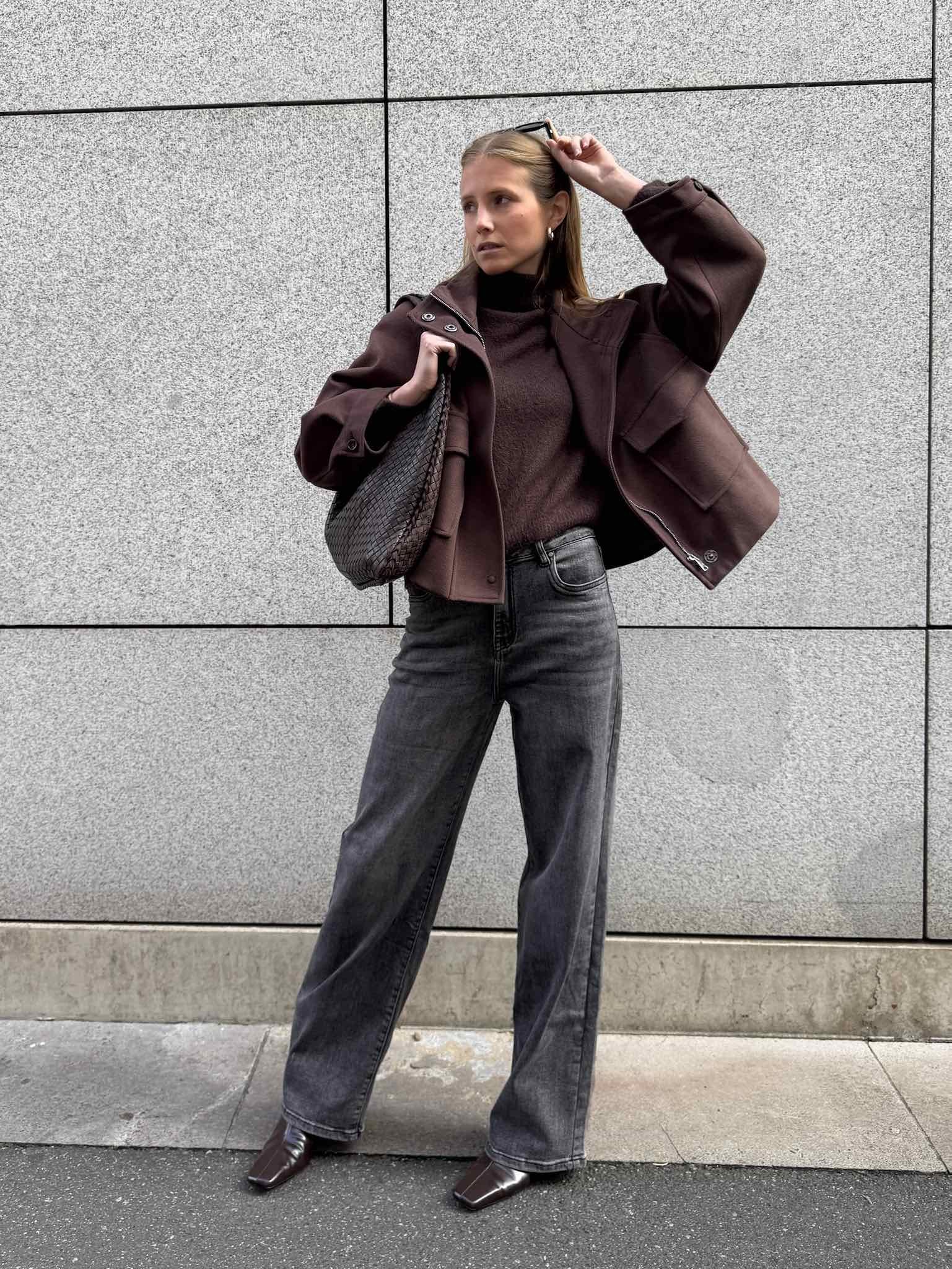Wide Leg Jeans - Grey